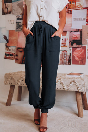Vuvira Lantern Pants Solid Cotton Linen