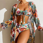 Vuvira Swimwear Three-Piece Set  Long Sleeve Blouse