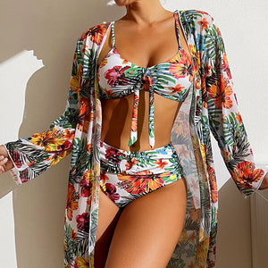 Vuvira Swimwear Three-Piece Set  Long Sleeve Blouse