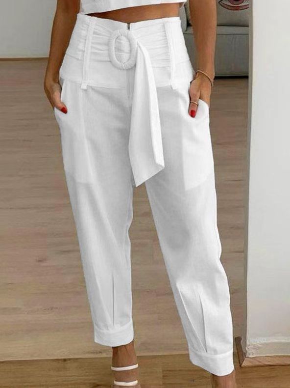 Vuvira Linen Casual Pants Women’s Cropped