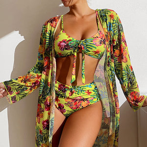 Vuvira Swimwear Three-Piece Set  Long Sleeve Blouse