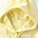 Vuvira Ivory Yellow Oversized Hooded Cardigan