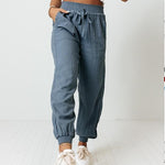 Vuvira Lantern Pants Solid Cotton Linen