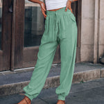 Vuvira Lantern Pants Solid Cotton Linen