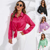 Vuvira Satin Long Sleeve Blouse Women’s Solid Color