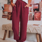 Vuvira Lantern Pants Solid Cotton Linen