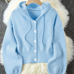 Vuvira Ivory Yellow Oversized Hooded Cardigan
