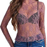 Vuvira Lace Long Sleeve Blouse Transparent Elegance