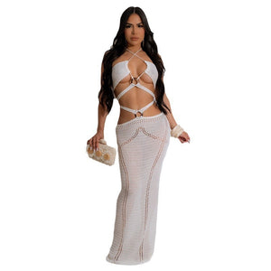 Vuvira Knitted Beach Blouse  Women’s Bikini Cover Dress